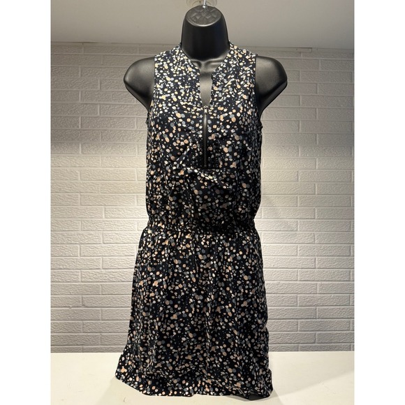 Banana Republic Dress Size 0 Sleeveless Zip Front Abstract Print - Picture 1 of 3
